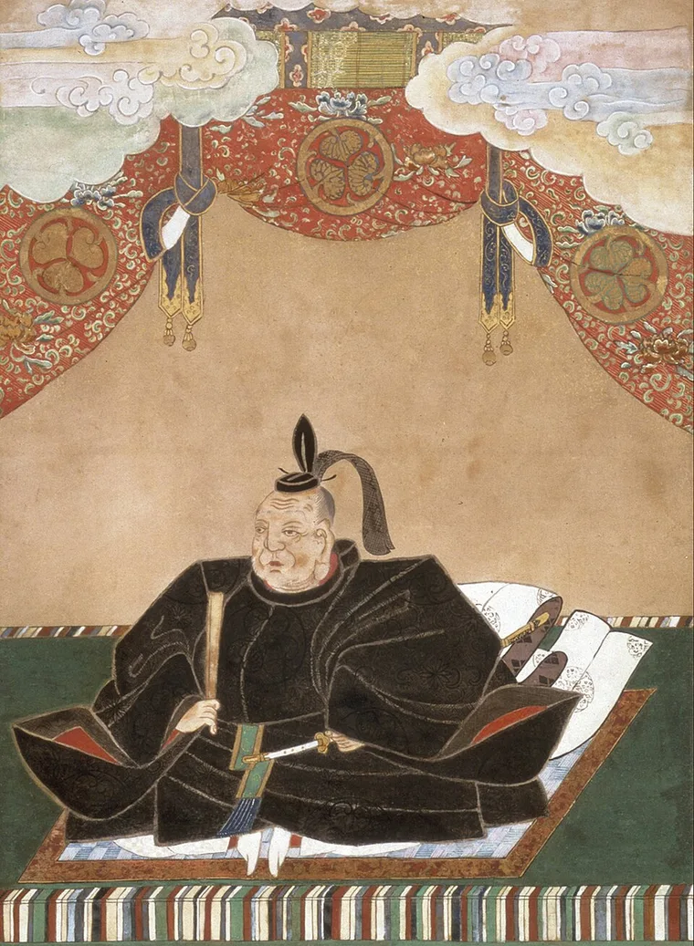 Portrait peint de Tokugawa Ieyasu représenté en divinité Tōshō-daigongen.